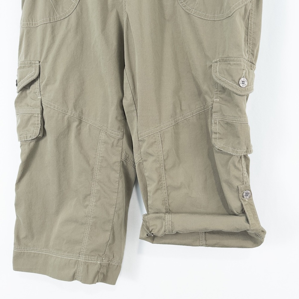 Kuhl Kontra Capri Shorts Womens 10 Roll Up Cargo Olive Green Outdoor Hiking - Picture 6 of 15